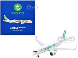 Airbus A320neo Commercial Aircraft Transavia Airlines F GNEO White with Green Tail 1/400 Diecast Model Airplane GeminiJets GJ2249