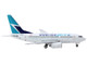 Boeing 737 600 Commercial Aircraft Westjet Airlines C GWSL White with Blue Tail 1/400 Diecast Model Airplane GeminiJets GJ2259