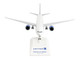 Boeing 777 300 Commercial Aircraft with Landing Gear United Airlines N2749U White with Blue Tail Snap Fit 1/200 Plastic Model Skymarks SKR1054