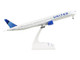 Boeing 777 300 Commercial Aircraft with Landing Gear United Airlines N2749U White with Blue Tail Snap Fit 1/200 Plastic Model Skymarks SKR1054