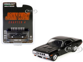 Plymouth Barracuda Black John Wick Chapter 4 2023 Movie Hollywood Series Release 41 1/64 Diecast Model Car Greenlight 62020F