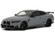 BMW M4 AC Schnitzer Nardo Gray with Carbon Top 1/18 Model Car GT Spirit GT376