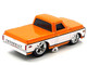 1972 Chevrolet C 10 Pickup Truck Orange and White 1/64 Diecast Model Car Muscle Machines 15567OR