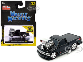 1993 Chevrolet 454 SS Pickup Truck Black 1/64 Diecast Model Car Muscle Machines 15572BK