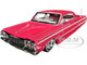 1964 Chevrolet Impala SS Lowrider Pink with Graphics and White Interior Lowriders Maisto Design Series 1/26 Diecast Model Car Maisto 32547PK