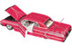 1964 Chevrolet Impala SS Lowrider Pink with Graphics and White Interior Lowriders Maisto Design Series 1/26 Diecast Model Car Maisto 32547PK