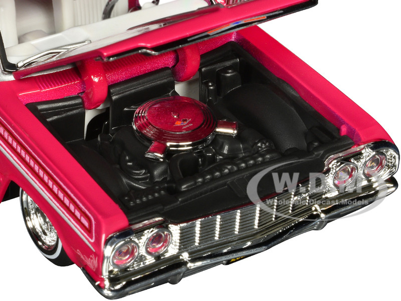 1964 CHEVROLET IMPALA SS LOWRIDER PINK 1/26 DIECAST MODEL CAR BY