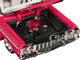 1964 Chevrolet Impala SS Lowrider Pink with Graphics and White Interior Lowriders Maisto Design Series 1/26 Diecast Model Car Maisto 32547PK