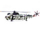 Westland Sea King HC 4 Helicopter 40th Anniversary Livery 848 Naval Air Squadron Commando Helicopter Force Royal Naval Air Station Yeovilton Somerset 2009 British Royal Navy 1/72 Diecast Model Legion LEG-14008LA