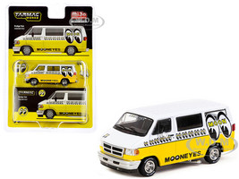 Dodge Van White and Yellow with Graphics Mooneyes Global64 Series 1/64 Diecast Model Tarmac Works T64G-TL032-ME