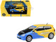 2001 Honda Civic Type R EP3 Blue and Yellow with Black Hood Spoon Sports 1/64 Diecast Model Car Paragon Models