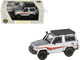 2014 Toyota Land Cruiser LC 71 Silver Metallic with Graphics 1/64 Diecast Model Car Paragon Models PA-55566