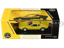 1972 De Tomaso Pantera Yellow 1/64 Diecast Model Car Paragon Models PA-55642