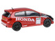 2001 Honda Civic Type R EP3 Red with Graphics BTCC Honda Racing 1/64 Diecast Model Car Paragon Models PA-65349