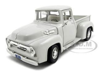 1956 Ford F-100 Pickup White 1/24 Diecast Car Model Motormax 73235