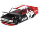 Datsun Street 510 Racing V1 Black White and Red with Red Interior Designed by Jun Imai Kaido House Special 1/64 Diecast Model Car True Scale Miniatures KHMG102