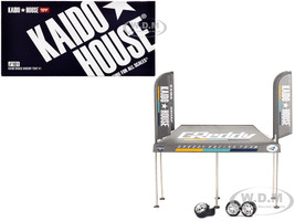 Kaido House GReddy Tent V1 with Extra Wheels Kaido House Special for 1/64 Scale Models True Scale Miniatures KHMG101