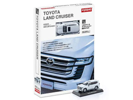 Toyota Land Cruiser ZX RHD Right Hand Drive White with Mini Book No 14 1/64 Diecast Model Car Kyosho K07118W
