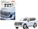 Toyota Land Cruiser ZX RHD Right Hand Drive White with Mini Book No 14 1/64 Diecast Model Car Kyosho K07118W