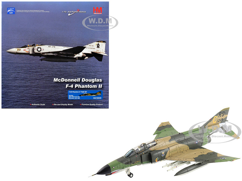 McDonnell Douglas F 4E Phantom II Fighter Bomber Aircraft TAM 80 86th TFW 512th TFS Ramstein AB 1980 United States Air Force Air Power Series 1/72 Diecast Model Hobby Master HA19055