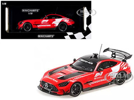 2020 Mercedes AMG GT Black Series Red with Graphics FIA Formula One F1 Safety Car 2023 Limited Edition to 300 pieces Worldwide 1/18 Diecast Model Car Minichamps MC155032091