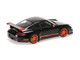 2007 Porsche 911 GT3 RS Black with Orange Stripes 1/18 Diecast Model Car Minichamps MC155062121