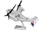 Bell Boeing MV 22 Osprey Aircraft Marine Medium Tiltrotor Training Squadron 204 VMMT-204 Raptors 2nd Marine Aircraft Wing MCAS New River United States Marines 1/72 Diecast Model Airplane FS063A