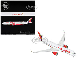 Airbus A350 900 Commercial Aircraft Air India VT JRH White with Striped Tail Gemini 200 Series 1/200 Diecast Model Airplane GeminiJets G2AIC1290