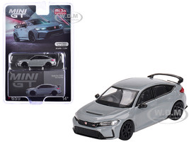 2023 Honda Civic Type R RHD Right Hand Drive Sonic Gray Pearl Limited Edition to 2400 pieces Worldwide 1/64 Diecast Model Car True Scale Miniatures MGT00659
