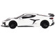2023 Chevrolet Corvette Z06 Arctic White with Black Stripes Limited Edition to 2640 pieces Worldwide 1/64 Diecast Model Car Mini GT MGT00677