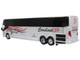 Prevost H3 45 Coach Bus Cardinal Transportation Silver Metallic with Graphics Limited Edition 1/87 HO Diecast Model Iconic Replicas 87-0475