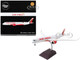 Airbus A350 900 Commercial Aircraft with Flaps Down Air India VT JRH White with Striped Tail Gemini 200 Series 1/200 Diecast Model Airplane GeminiJets G2AIC1290F