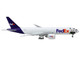 Boeing 777F Commercial Aircraft Federal Express FedEx Panda Express N886FD White with Purple Tail 1/400 Diecast Model Airplane GeminiJets GJ2263
