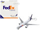 Boeing 777F Commercial Aircraft Federal Express FedEx Panda Express N886FD White with Purple Tail 1/400 Diecast Model Airplane GeminiJets GJ2263