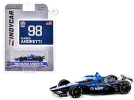 Dallara IndyCar #98 Marco Andretti Mapei Andretti Autosport NTT IndyCar Series 2024 1/64 Diecast Model Car Greenlight 11601