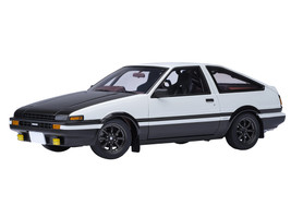 Toyota Sprinter Trueno AE86 RHD Right Hand Drive Project D Final Version White with Carbon Hood Initial D 1995 2013 TV Series 1/18 Model Car Autoart 78786