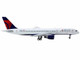 Boeing 757 200 Commercial Aircraft Delta Air Lines N683DA White with Red and Blue Tail 1/400 Diecast Model Airplane GeminiJets GJ2097