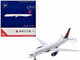 Boeing 757 200 Commercial Aircraft Delta Air Lines N683DA White with Red and Blue Tail 1/400 Diecast Model Airplane GeminiJets GJ2097