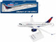 Airbus A220 100 Commercial Aircraft Delta Air Lines N101DU White with Red and Blue Tail Snap Fit 1/100 Plastic Model Skymarks SKR914
