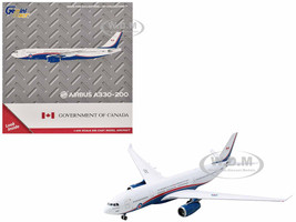 Airbus CC 330 Husky Aircraft Government of Canada 330002 White with Blue and Red Stripes Gemini Macs Series 1/400 Diecast Model Airplane GeminiJets GM141