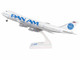 Boeing 747 100 Commercial Aircraft with Landing Gear Pan American Pan Am Airways N8642E White Snap Fit  1/200 Plastic Model Skymarks SKR998