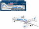 Boeing 747 100 Commercial Aircraft with Landing Gear Pan American Pan Am Airways N8642E White Snap Fit  1/200 Plastic Model Skymarks SKR998