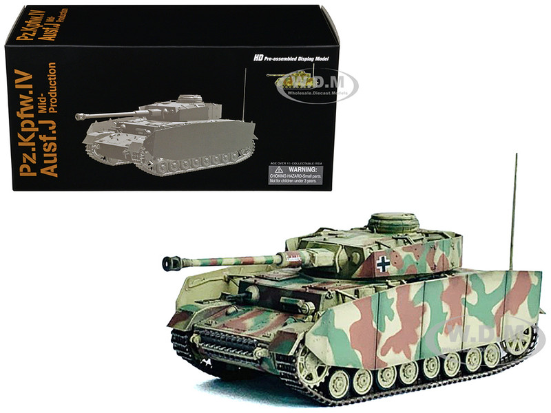 Germany Pz Kpfw IV Ausf J Mid Production Tank Pz Abt 115 15 Pz Gren Div Champs Belgium 1944 NEO Dragon Armor Series 1/72 Plastic Model Dragon Models 63243