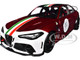 2022 Alfa Romeo Giulia GTAm #99 Red Metallic with Black Top and Italian Flag Stripes Mugello 1969 Livery Competition Series 1/18 Diecast Model Car Solido S1806904