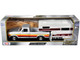 1979 Ford F 150 Custom Pickup Truck Silver Metallic with Side Stripes with Camper Shell American Classics Series 1/24 Diecast Model Car Motormax 75330-79346SIL