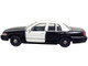 Ford Crown Victoria Police Interceptor Black and White 1/43 Diecast Model Car Motormax 74207BW