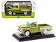 1958 Chevrolet Apache Cameo Pickup Truck Olive Green Metallic with Wimbledon White Top Limited Edition to 6250 pieces Worldwide 1/24 Diecast Model Car M2 Machines 40300-118A