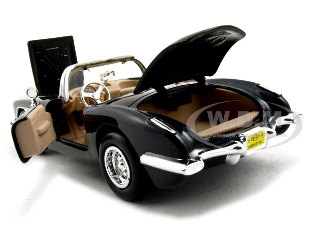 1959 Chevrolet Corvette Black 1/24 Diecast Model Car