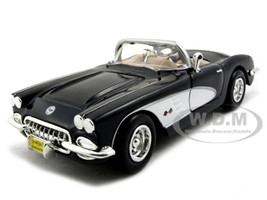 1959 Chevrolet Corvette Black 1/24 Diecast Model Car Motormax 73216