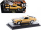 1970 Ford Mustang BOSS 302 Gold Metallic with Black Stripes Limited Edition to 6250 pieces Worldwide 1/24 Diecast Model Car M2 Machines 40300-118B